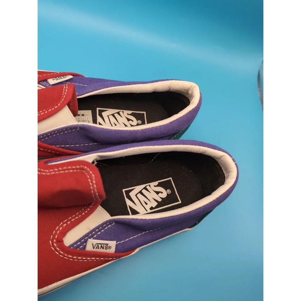 platform multicolor red purple green vans is mens‎ 6 women's 7.5